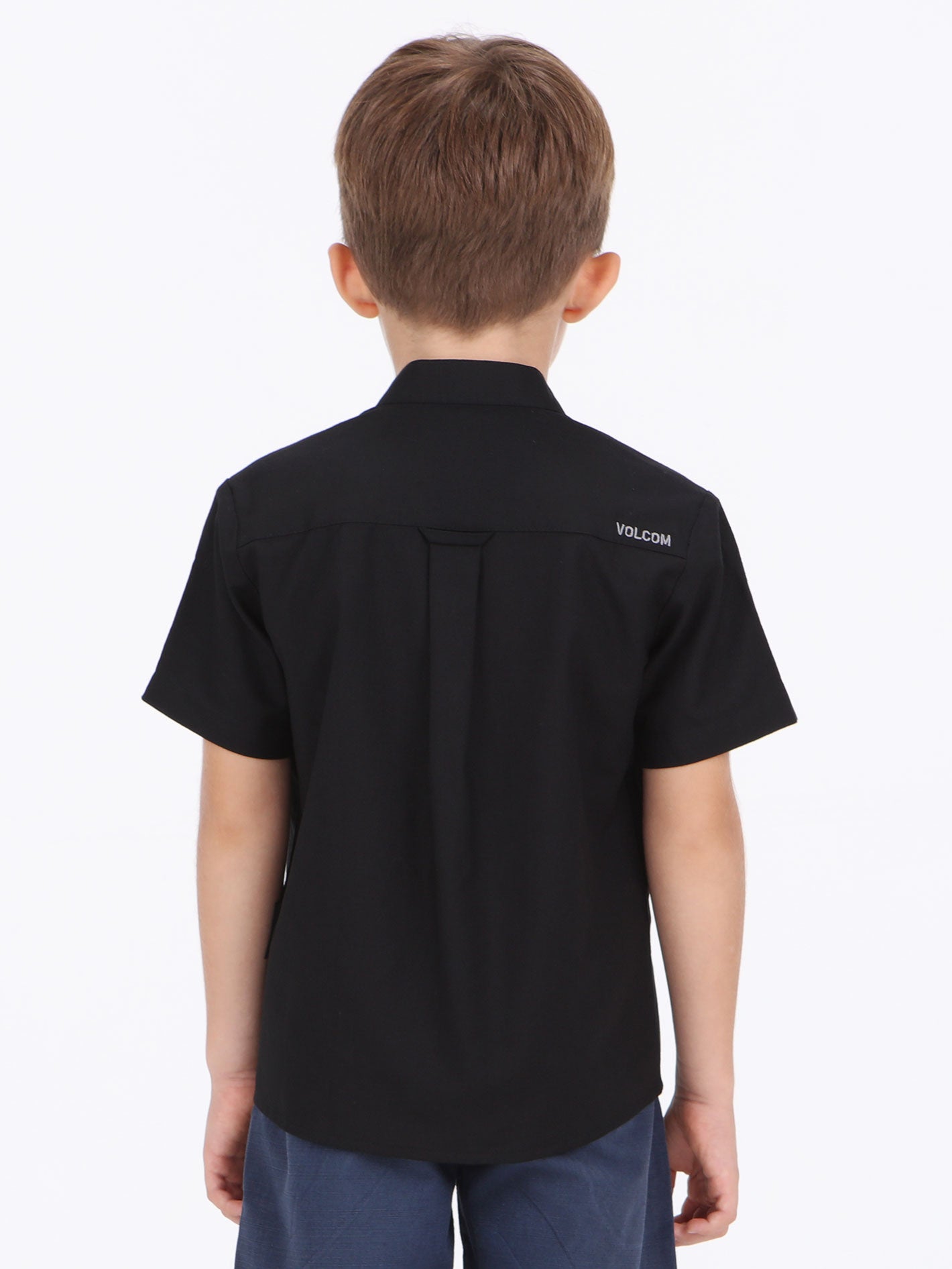 Volcom Little Boys Grover Short Sleeve  Shirt - Black
