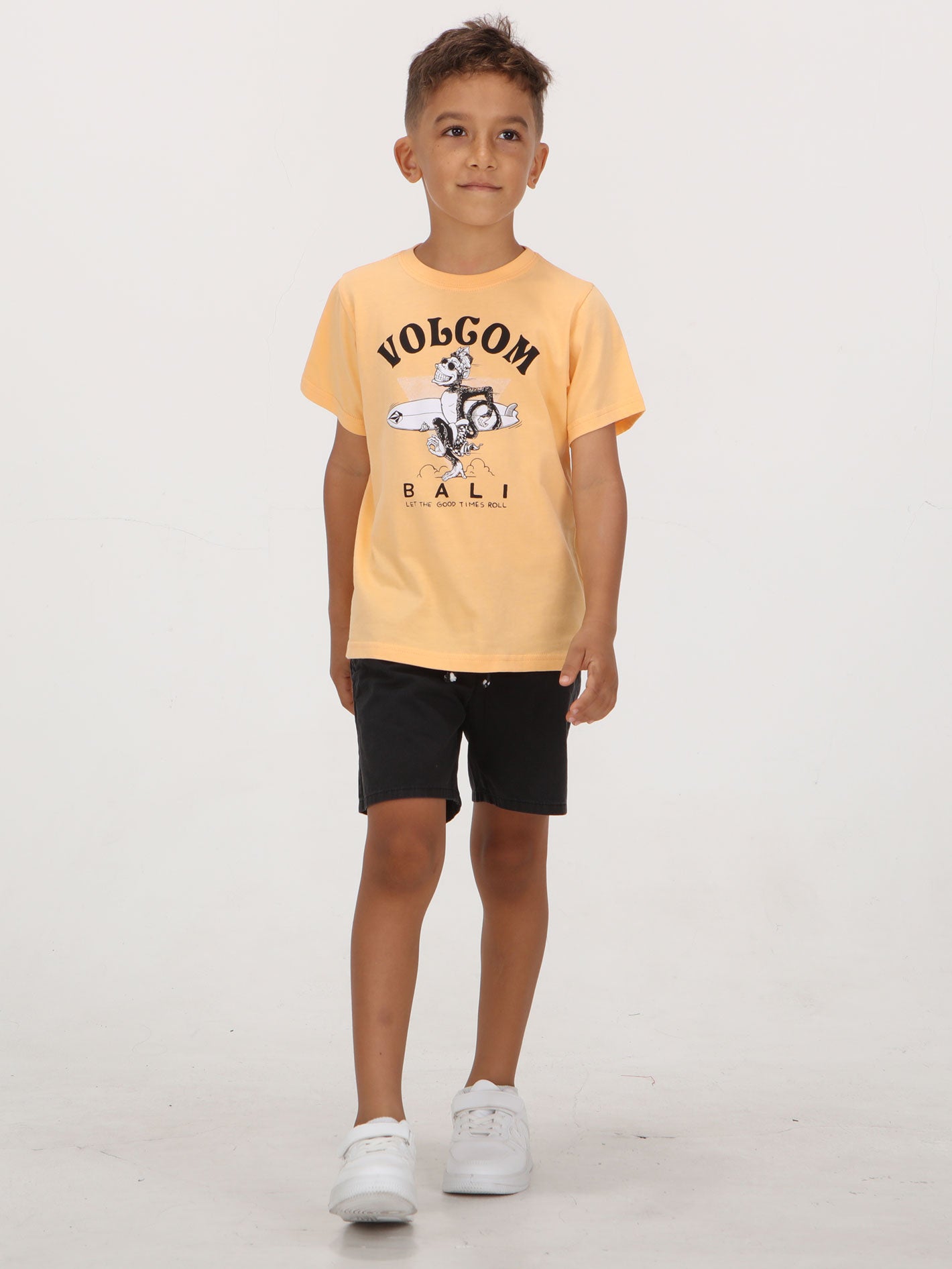 Volcom Little Boys Simon Tee - Tigerlily