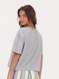 Double Neck Top - Grey