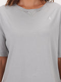 Double Neck Top - Grey