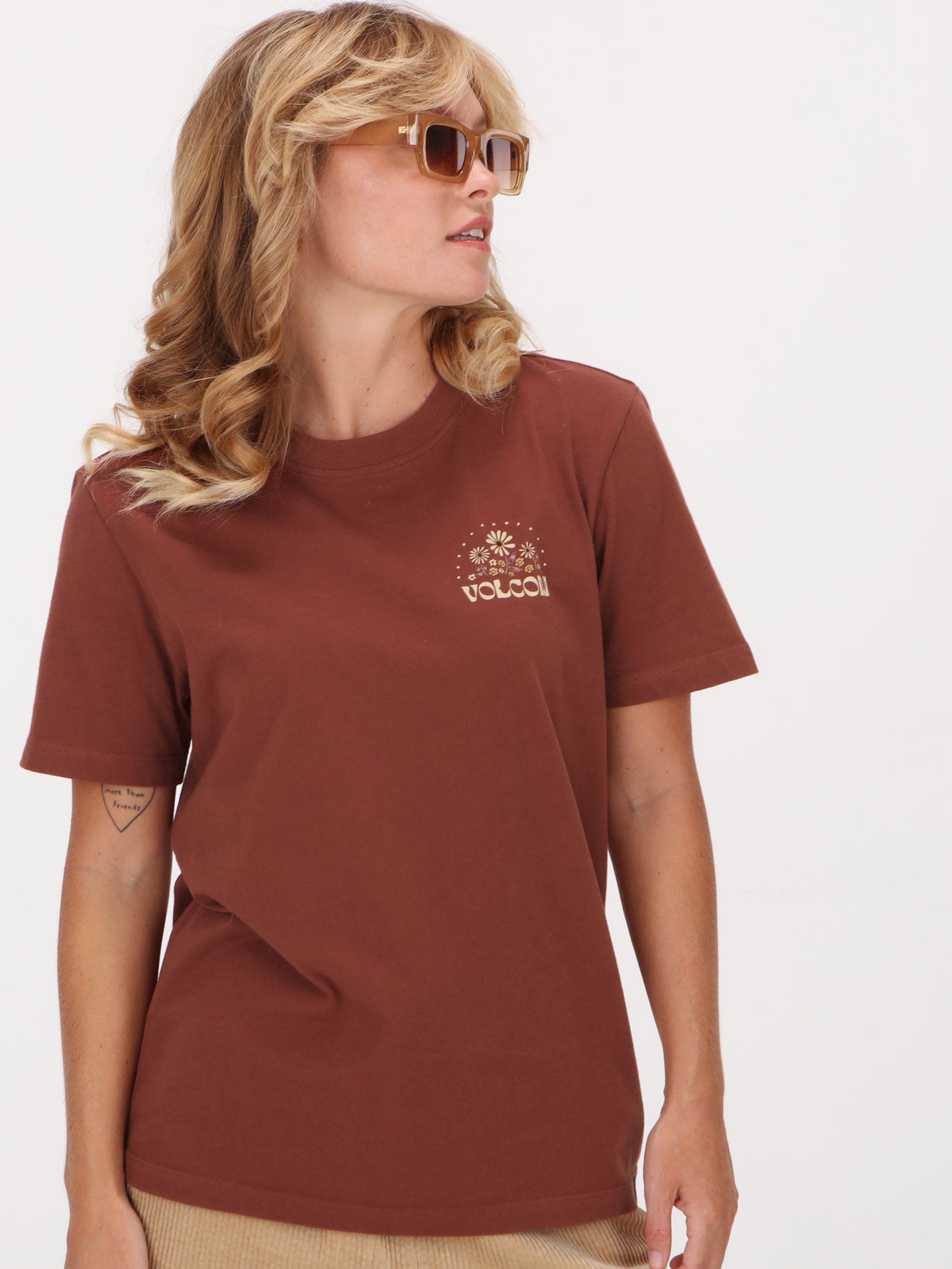 Volcom Lock It Up Tee Top - Cayenne