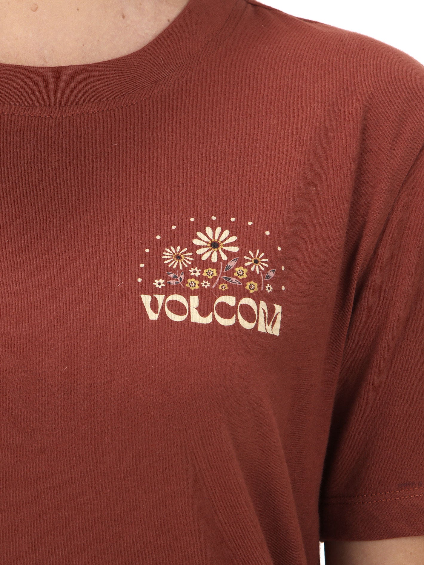 Volcom Lock It Up Tee Top - Cayenne