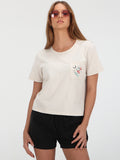 Pocket Dial Tee Top - Bone