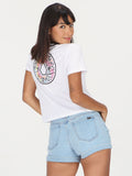 Truly Ringer Tee Top - White