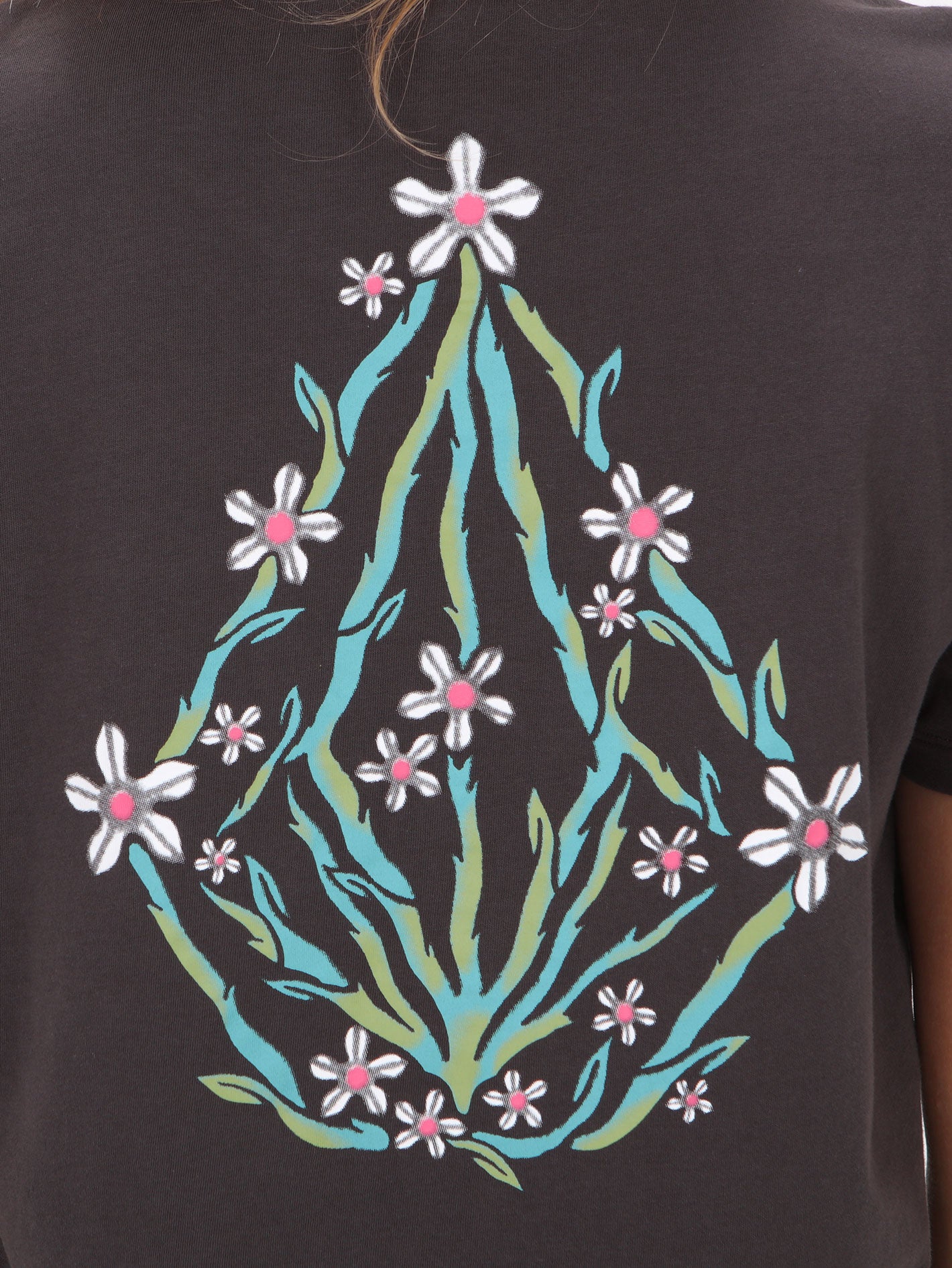 Volcom Pocket Dial Tee Top - Vintage Black