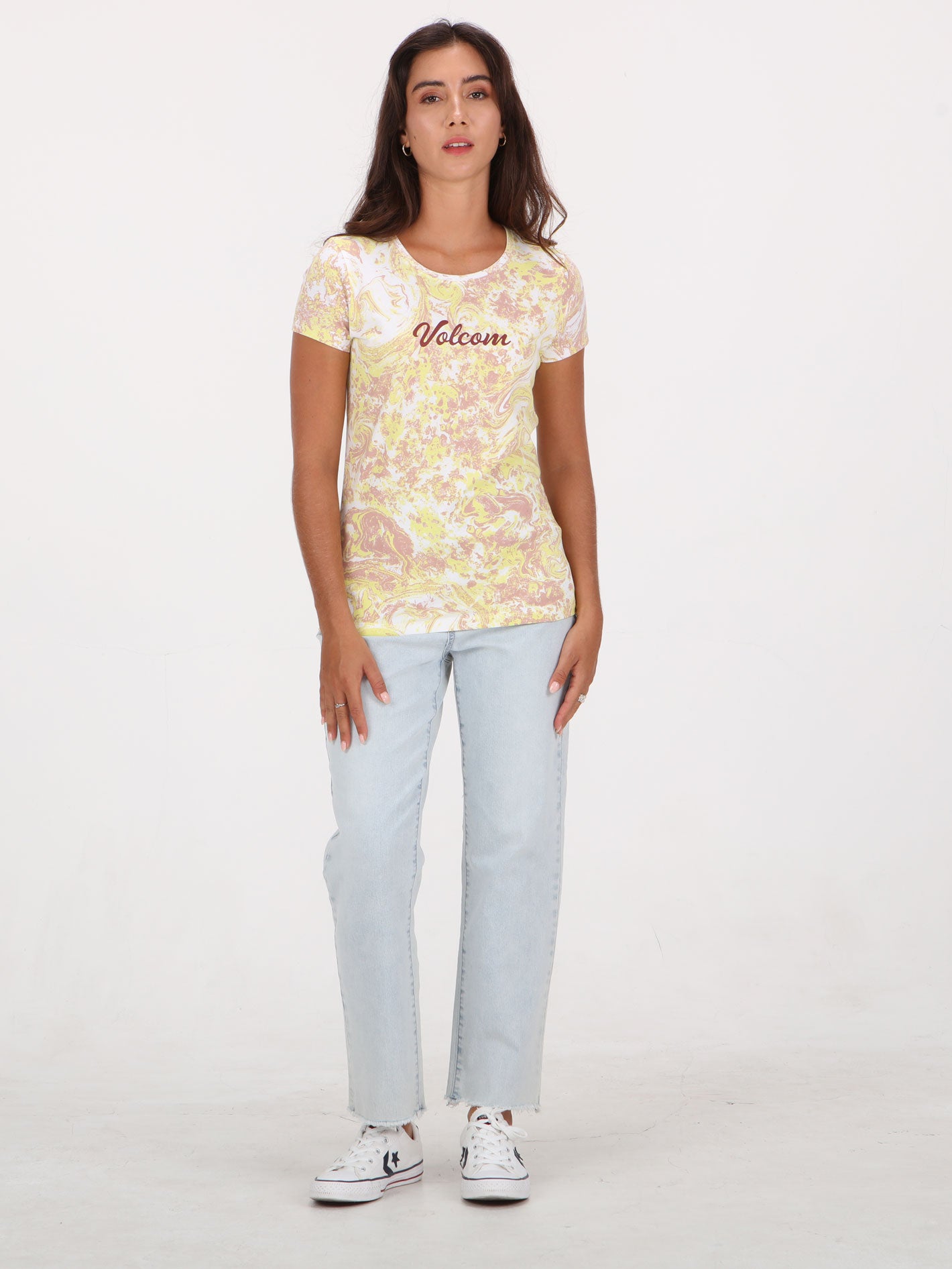 Volcom Swing Swirl Top - White Print