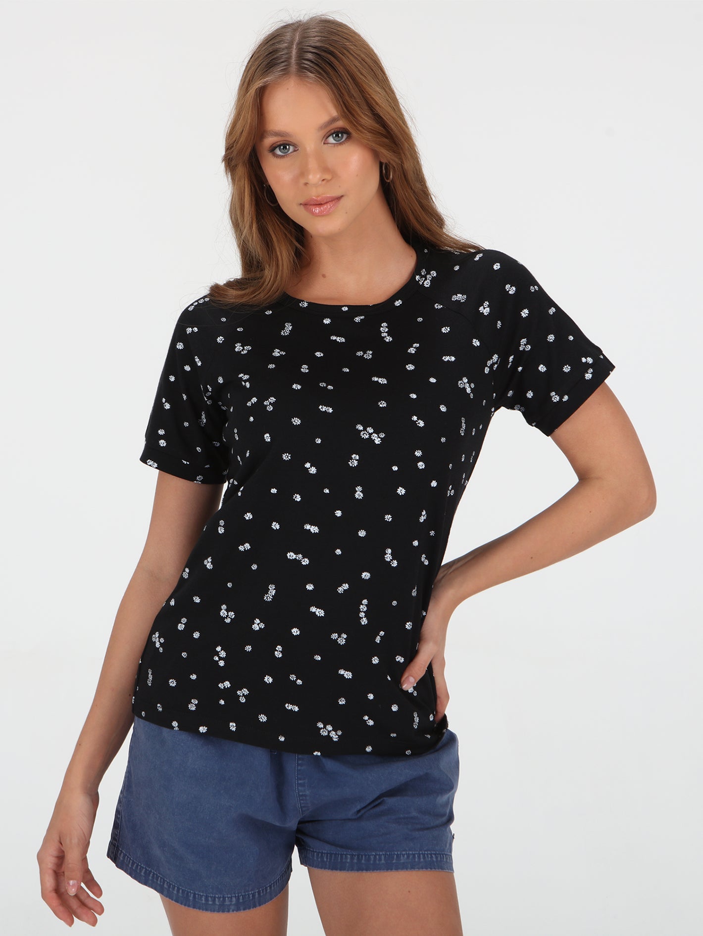 Puff Daisy Top - Black