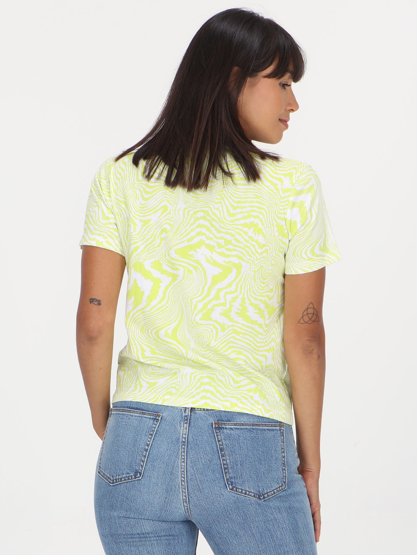 Twisted Zebra Top - Lime