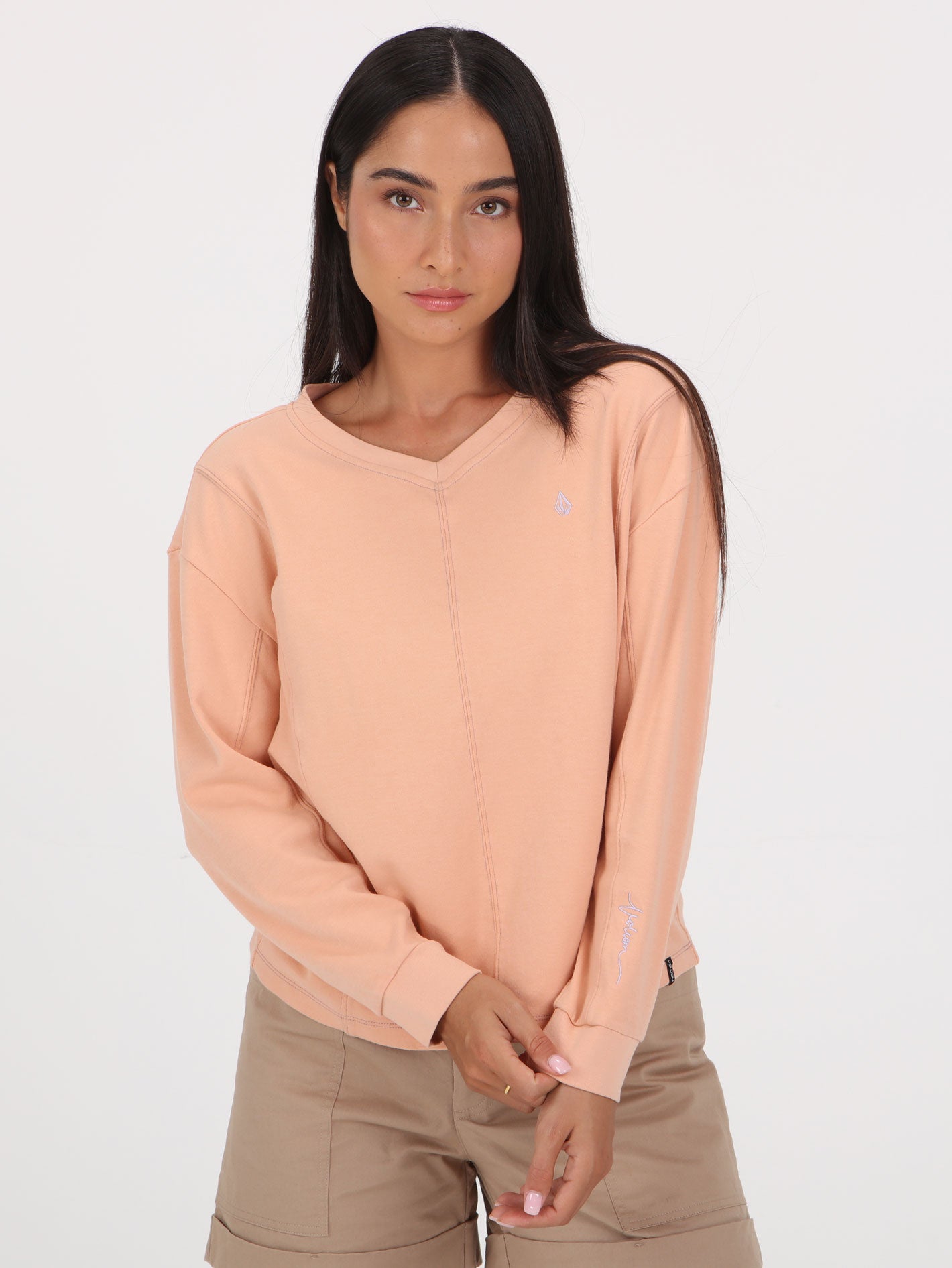 Volcom Blanc Co Long Sleeve Top - Clay