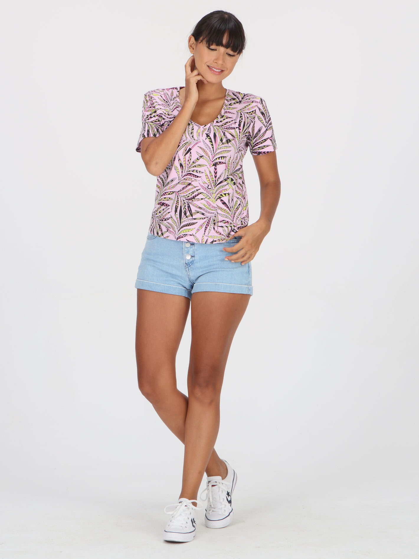 Flower Shower Top - Petal Pink