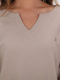 Volcom Only Good Long Sleeve Top - Taupe