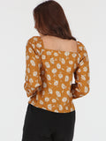 May Be Daisy Long Sleeve Top - Bronze