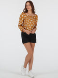May Be Daisy Long Sleeve Top - Bronze