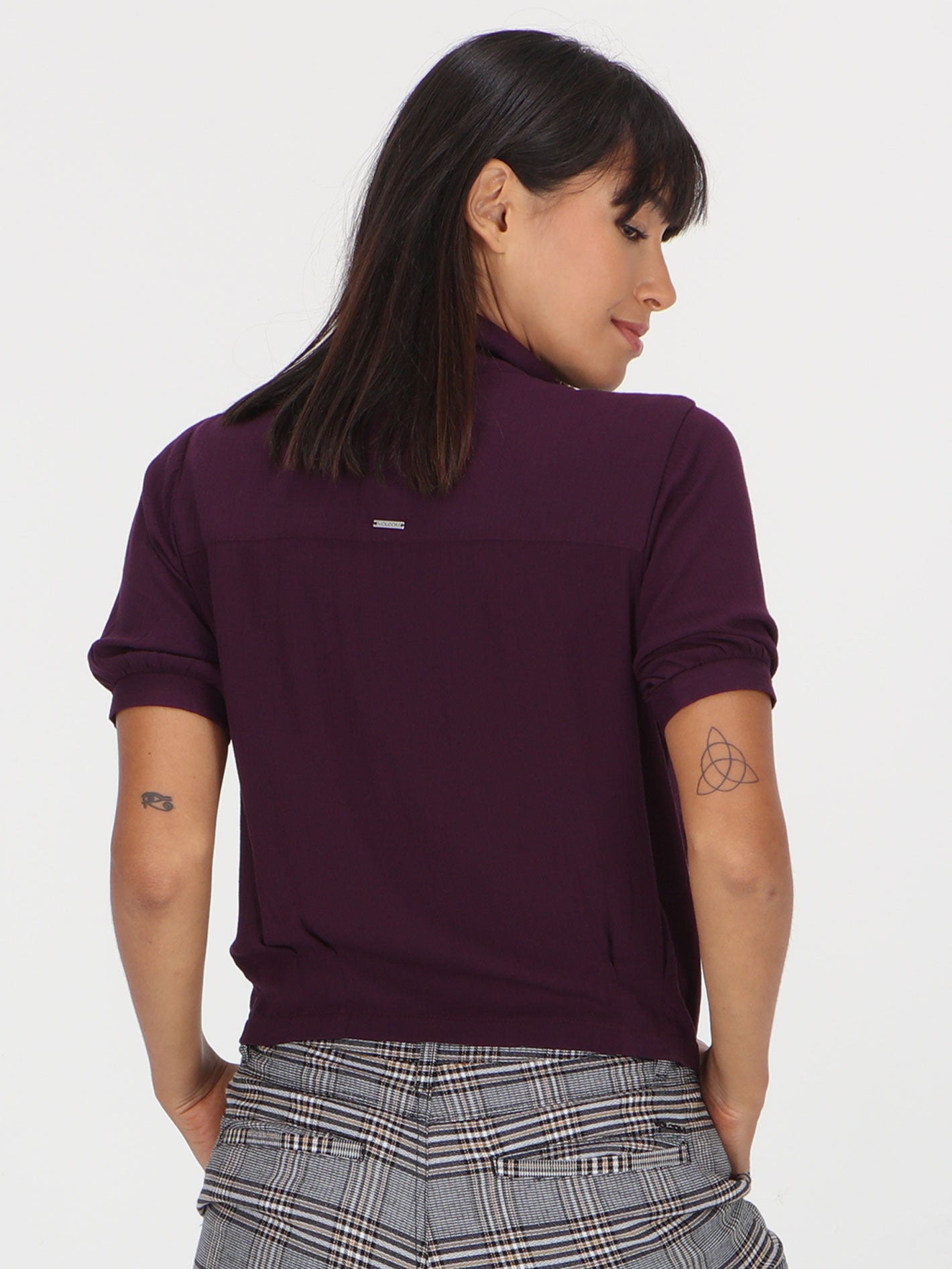 Honest Short Sleeve Top - Eggplant