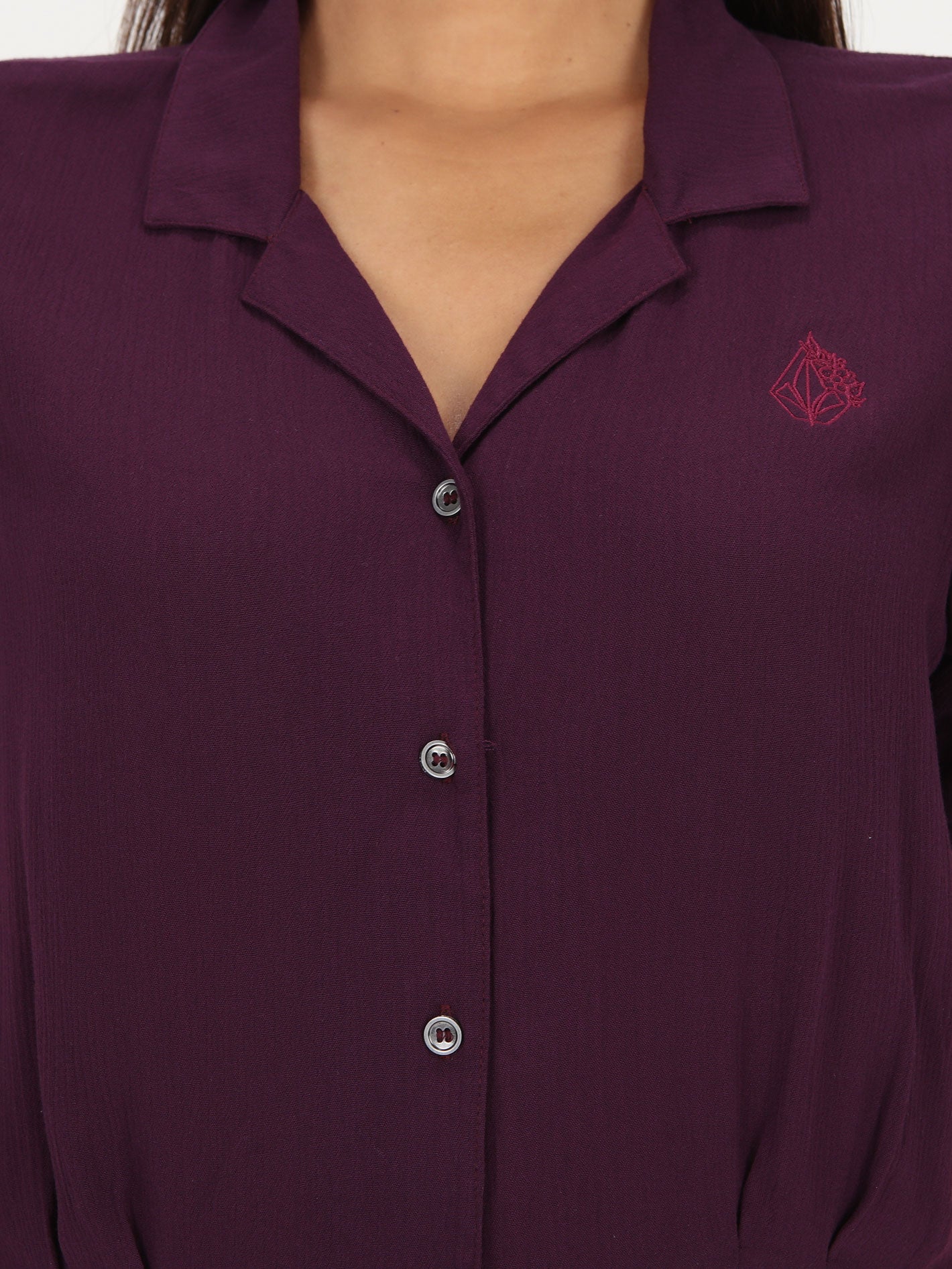 Honest Short Sleeve Top - Eggplant