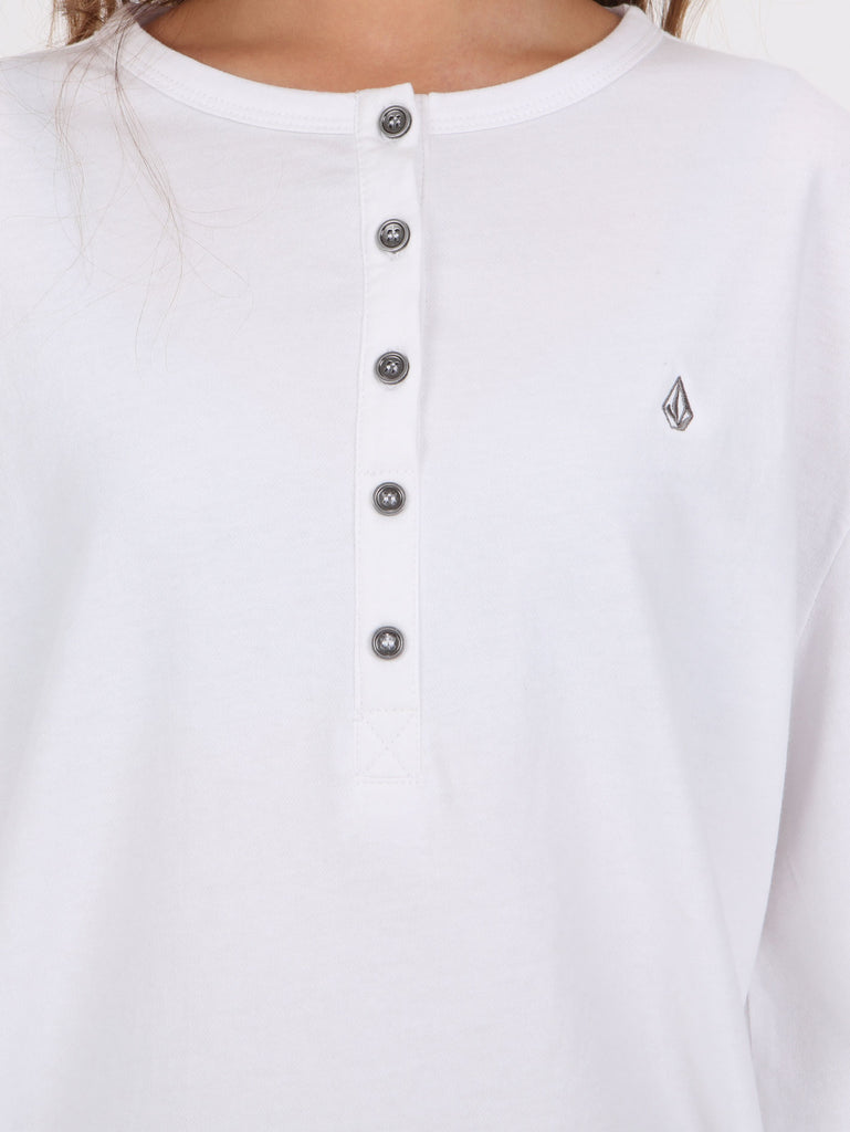 Volcom Saggybaggy Long Sleeve Top - White