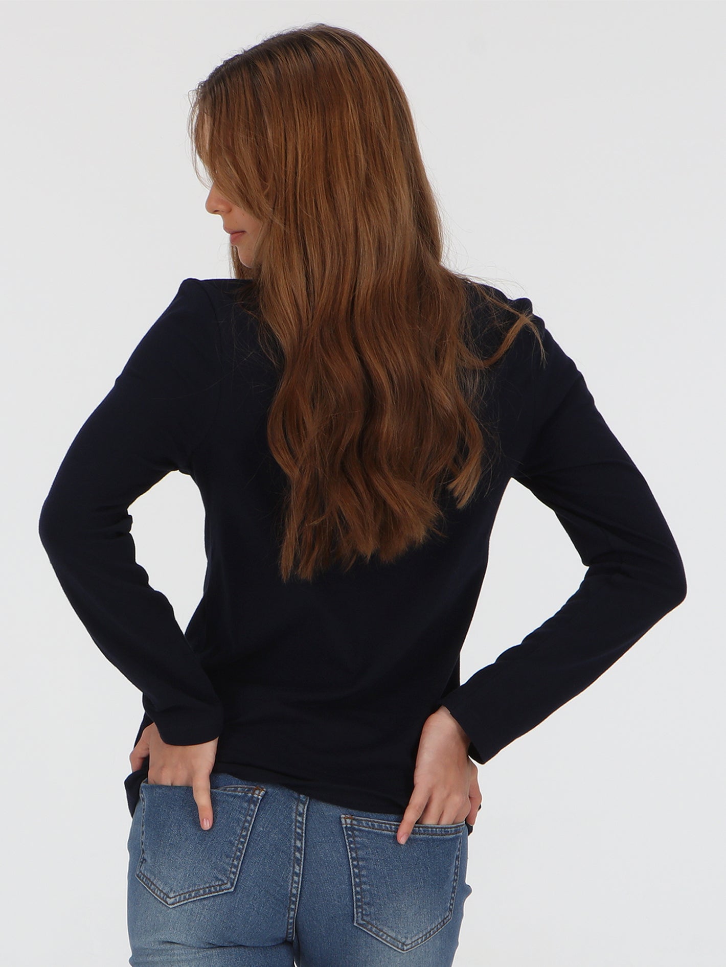 Lil Stone Long Sleeve Top - Navy