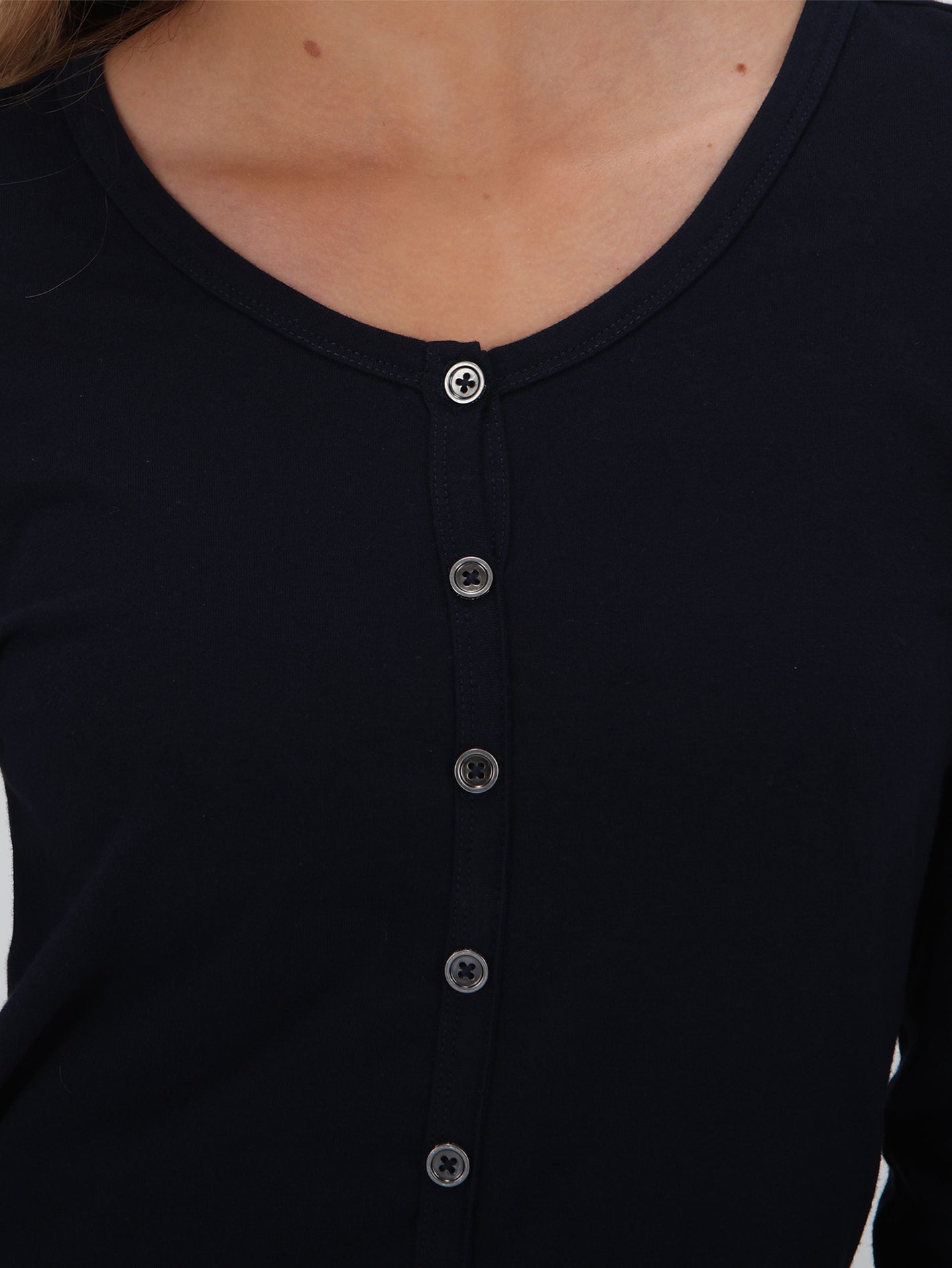 Lil Stone Long Sleeve Top - Navy