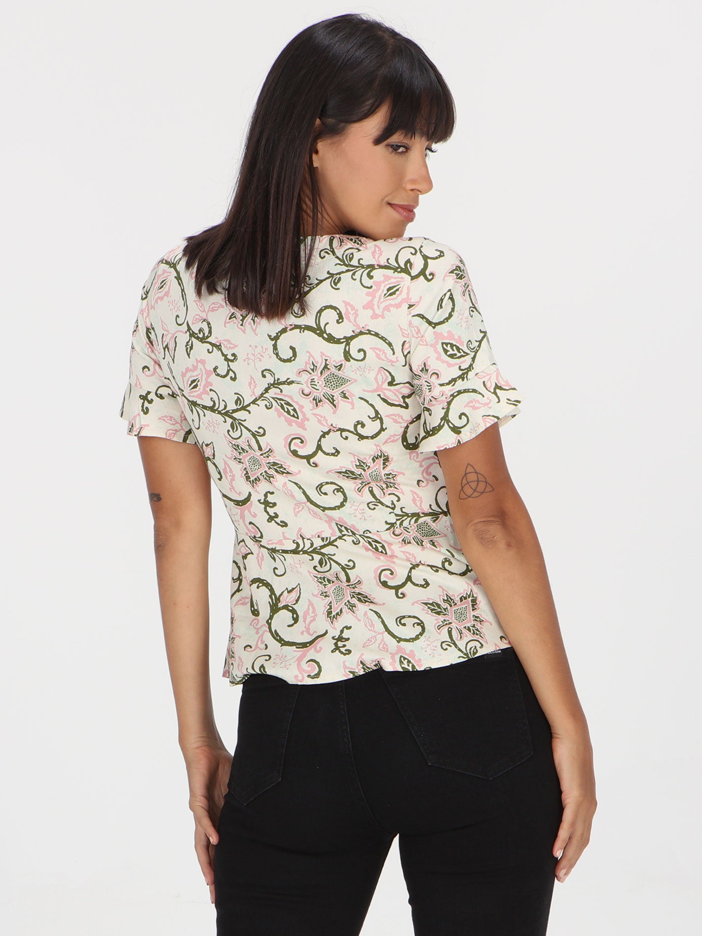 Inspired Short Sleeve Top - Bone