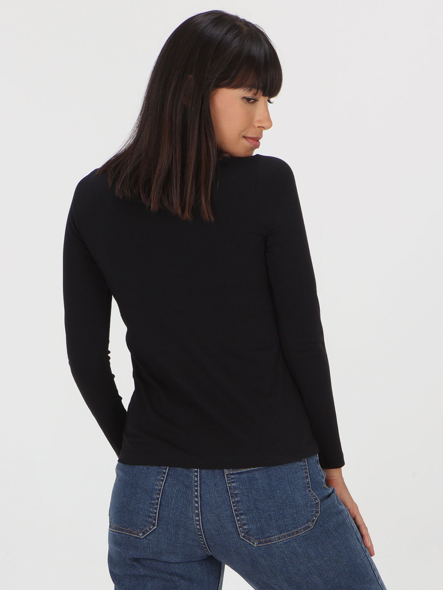 Stars Long Sleeve Top - Black