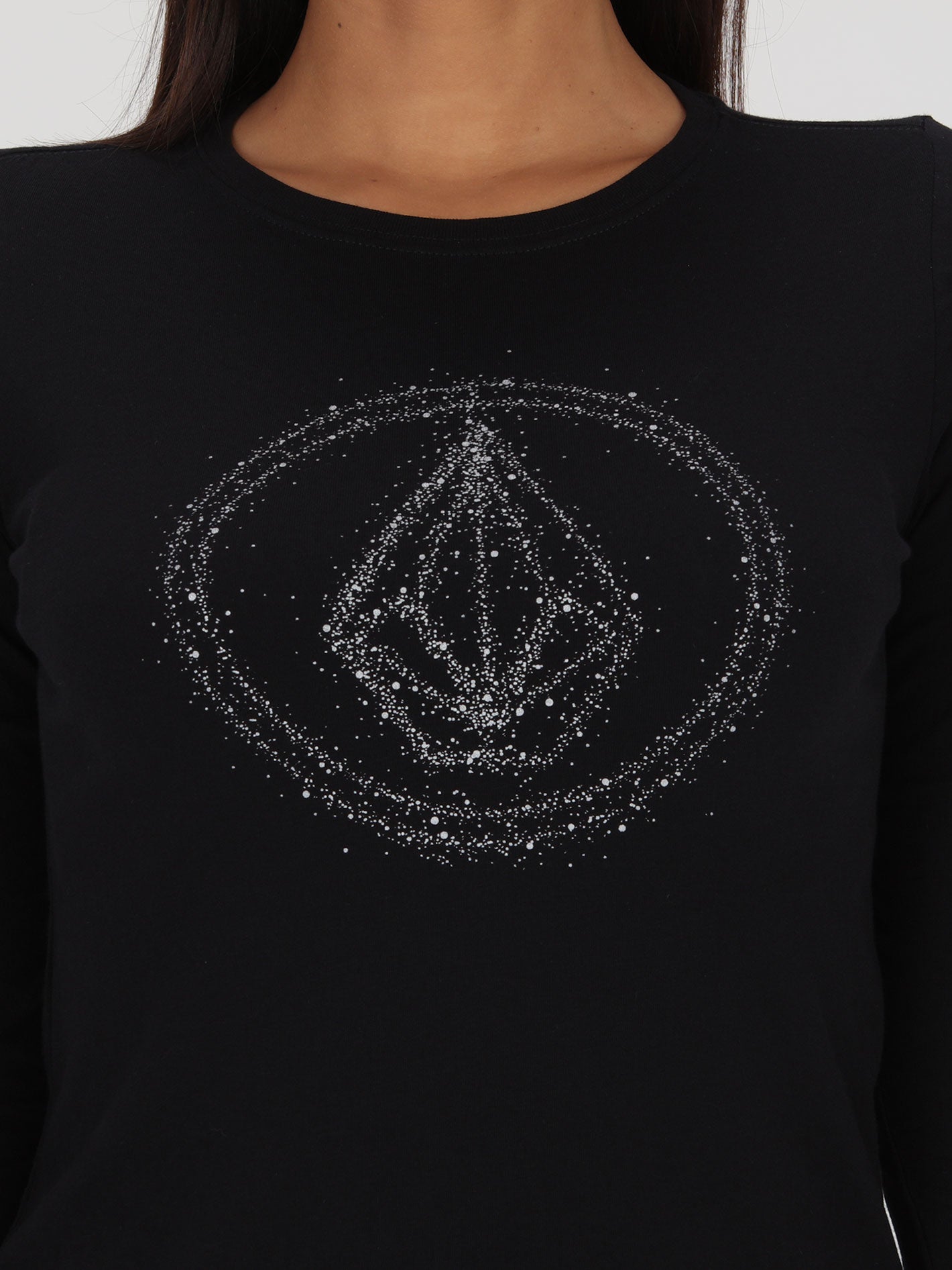 Stars Long Sleeve Top - Black