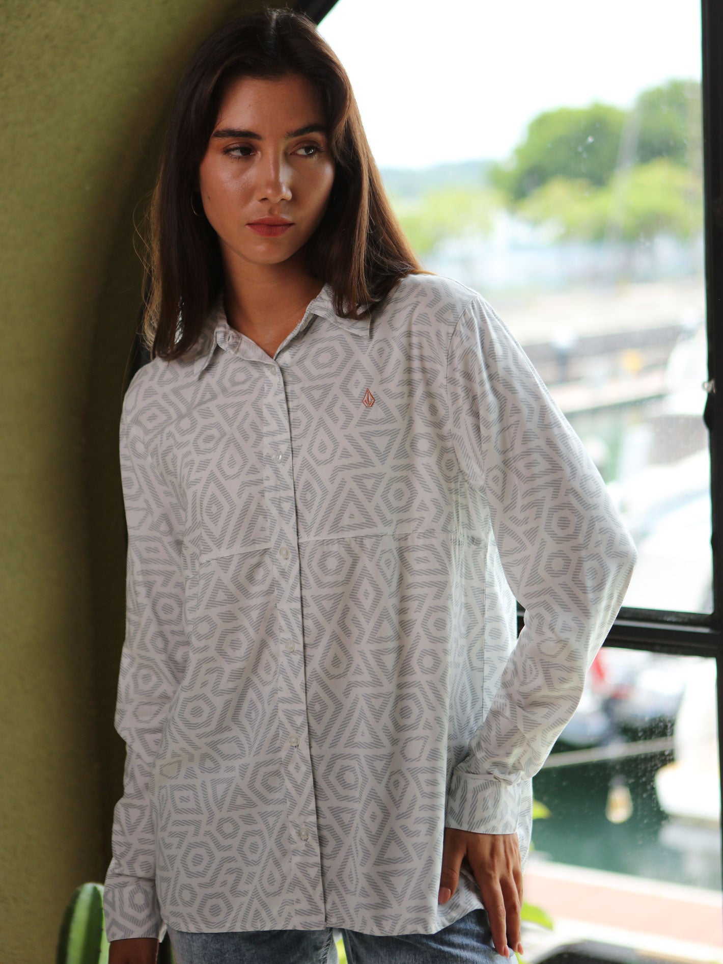 Volcom Braun Long Sleeve Shirt - White