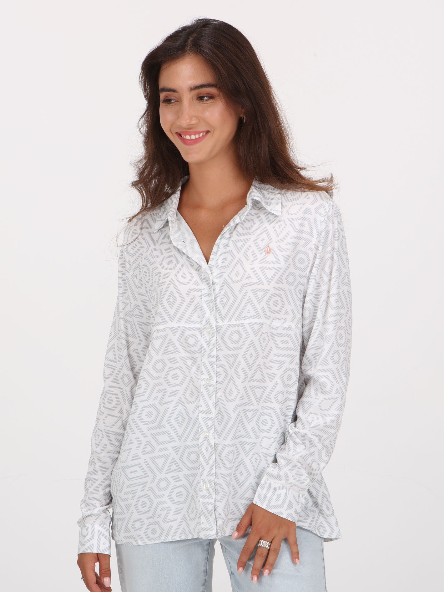 Volcom Braun Long Sleeve Shirt - White