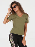 Solid V Tee - Martini Olive