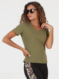 Solid V Tee - Martini Olive