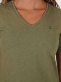 Solid V Tee - Martini Olive