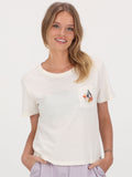 Volcom Pocket Dial Tee Top - Cream