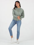 Take It Long Sleeve Top - Light Army