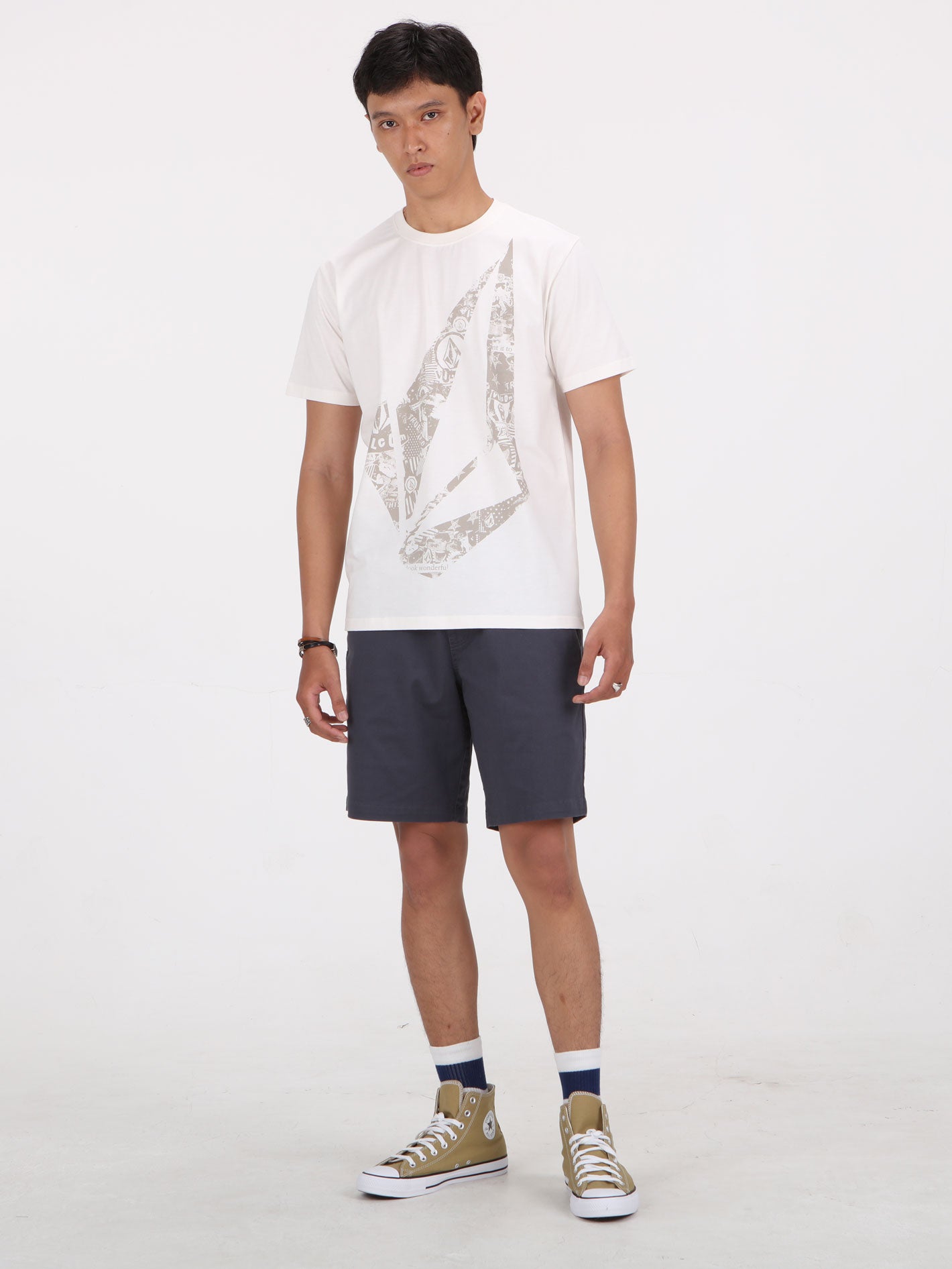 Volcom Biggy Stone Tee - Off White