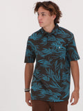 Volcom Bleeding Leaf Polo - Vintage Black