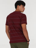Wordstripe Tee - Port Heather
