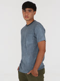 Grunge Pocket Tee - Ashley Blue