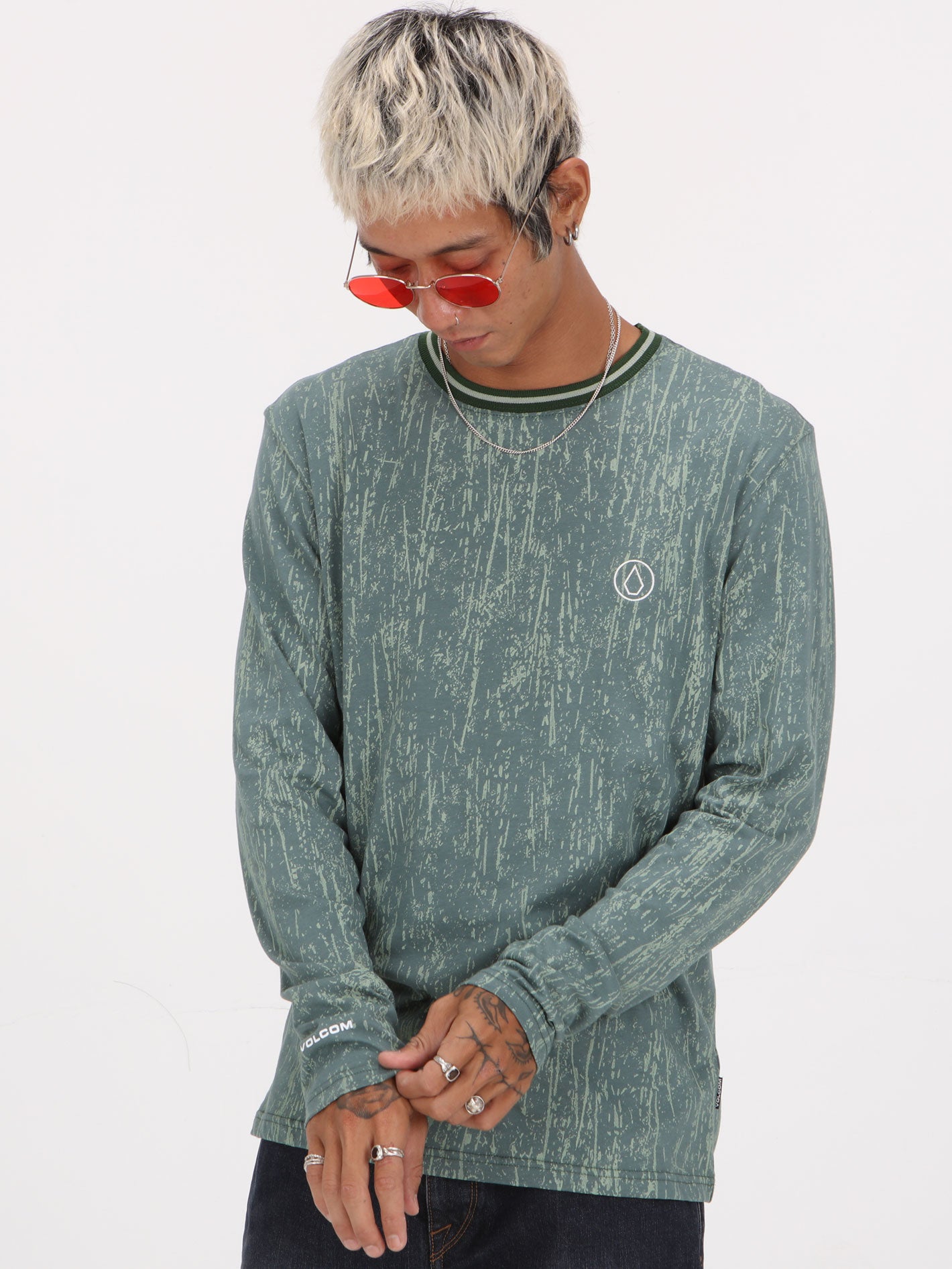 Volcom Rainy Day Long Sleeve Top - Fir Green
