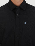 Zebra Distort Short Sleeve Shirt - Black