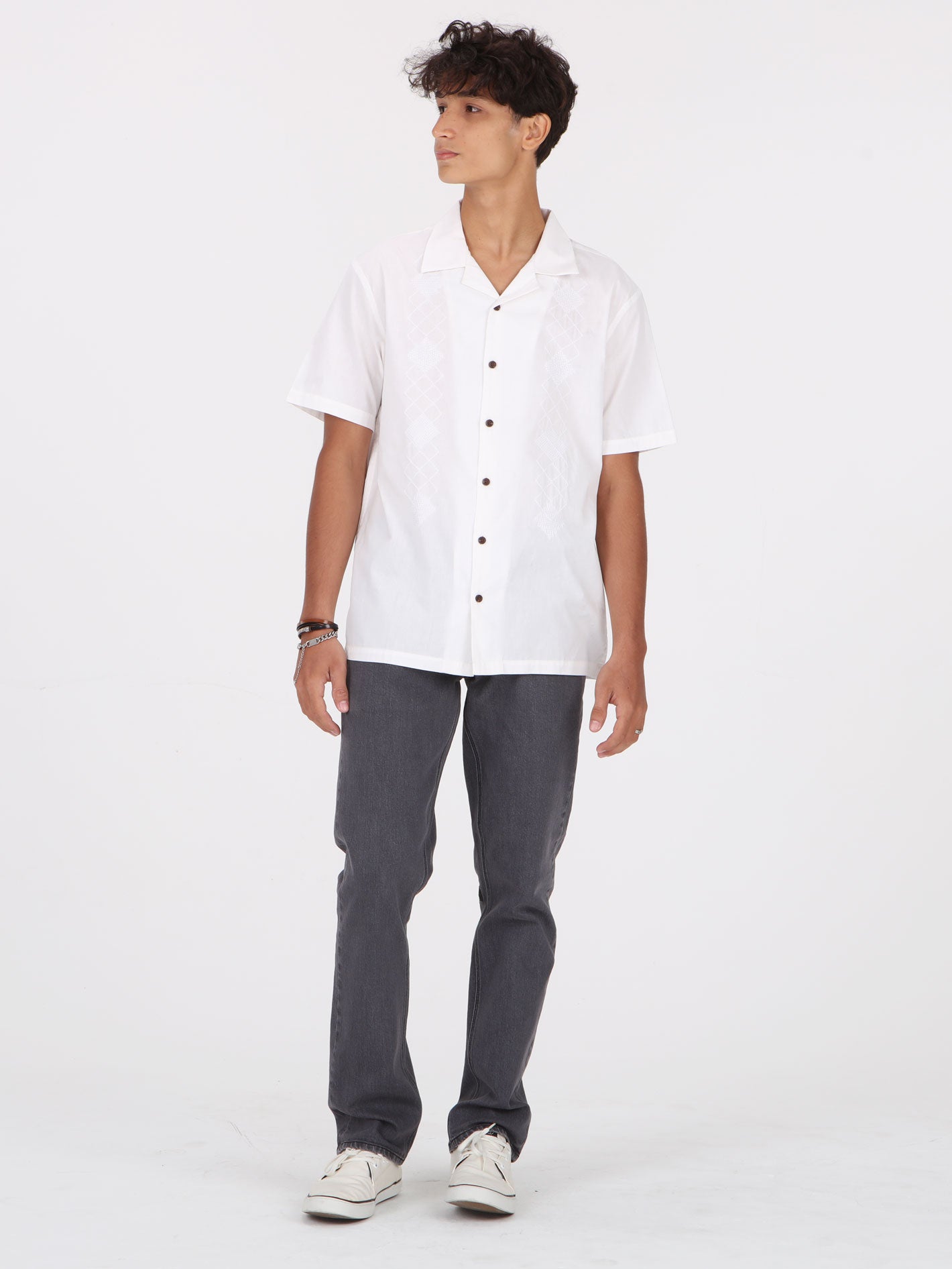 Volcom Baracostone Short Sleeve Shirt - White