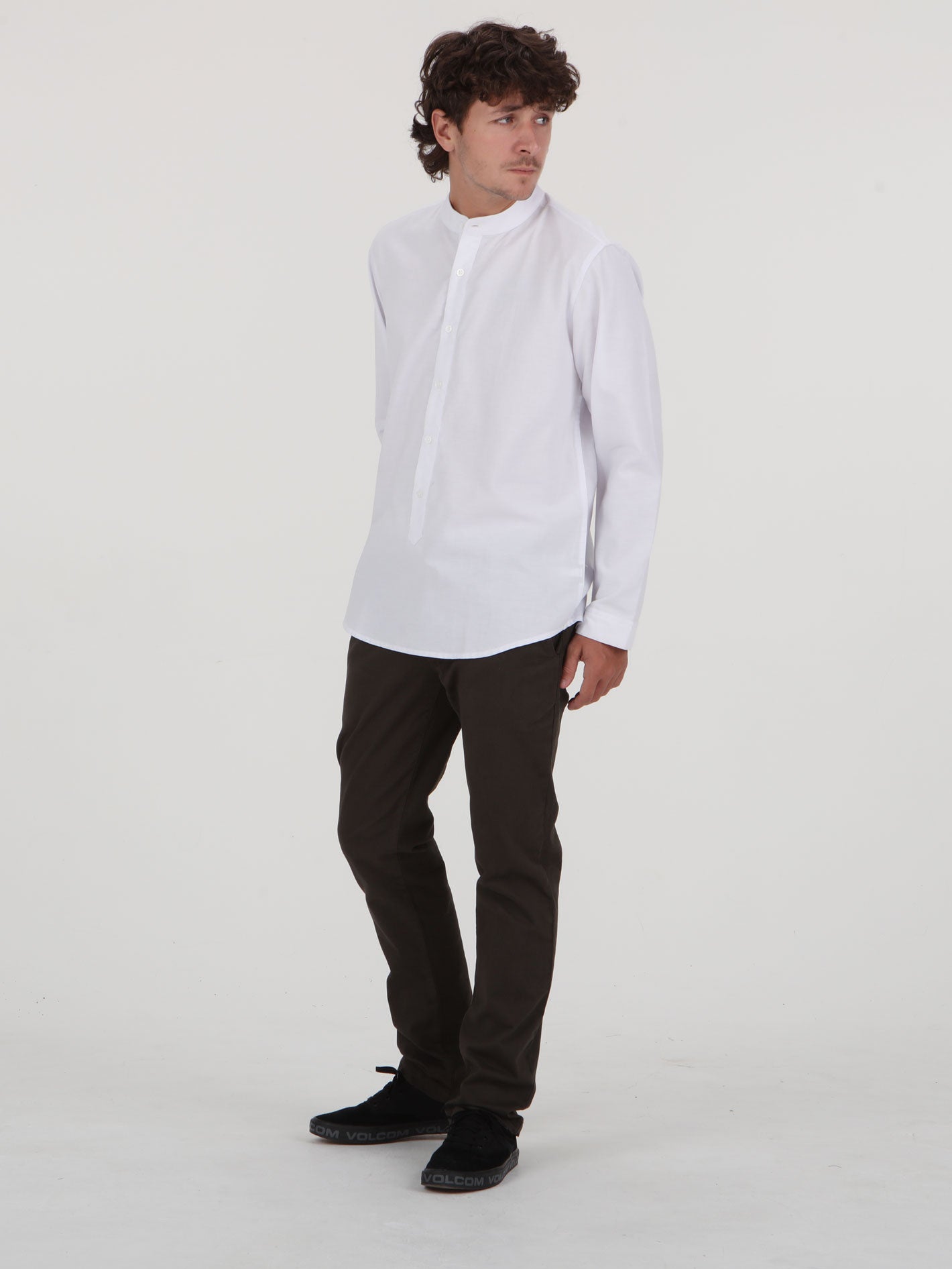 Volcom Zuiver Long Sleeve Shirt - White – Volcom Indonesia