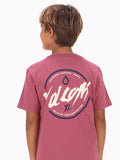 Volcom Big Boys Born To Chase Tee - Oxblood