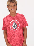 Volcom Big Boys Crisp Print Tee - Sockeye