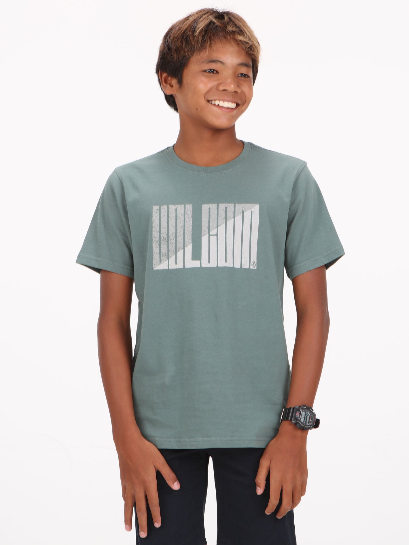 Volcom Big Boys Schatten Tee - Fir Green
