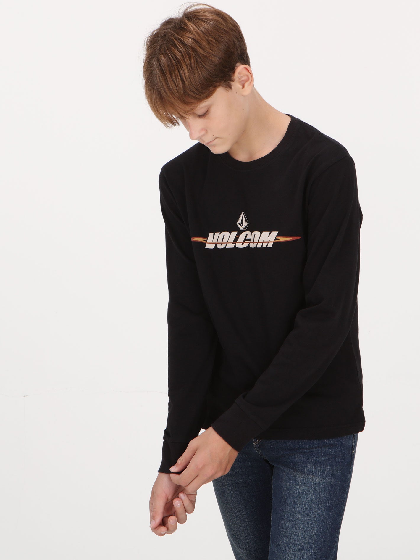 Volcom Big Boys Cheezmoso Long Sleeve Top - Black