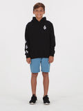 Volcom Big Boys Iconic Stone Hoodie - Black
