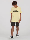 Volcom Big Boys Scharf Tee - Dawn Yellow