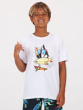 Volcom Big Boys Ride And Free Tee - White