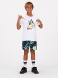 Volcom Big Boys Ride And Free Tee - White