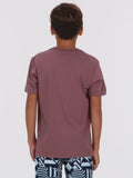 Volcom Big Boys Monkey Rider Tee - Bordeaux Brown