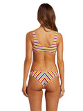Stripe While Haute Vneck Bikini - Multi